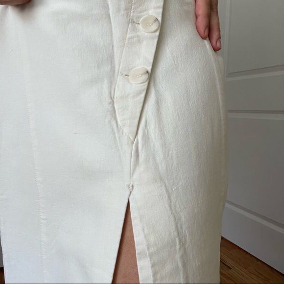 Double Slit button Front ZARA Midi Skirt - Picture 8 of 10